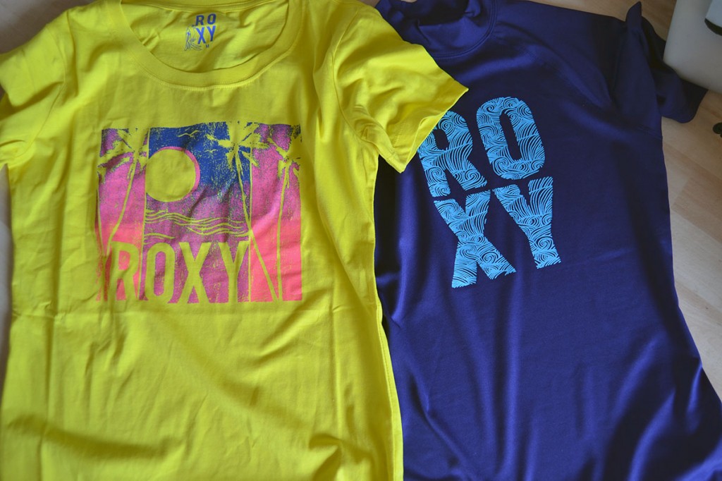 roxy rash guard and tee