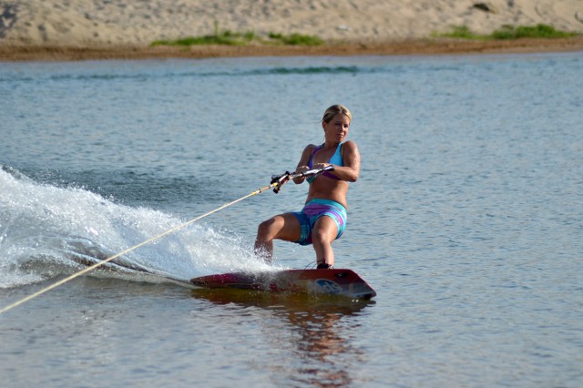 Wakeboarding action